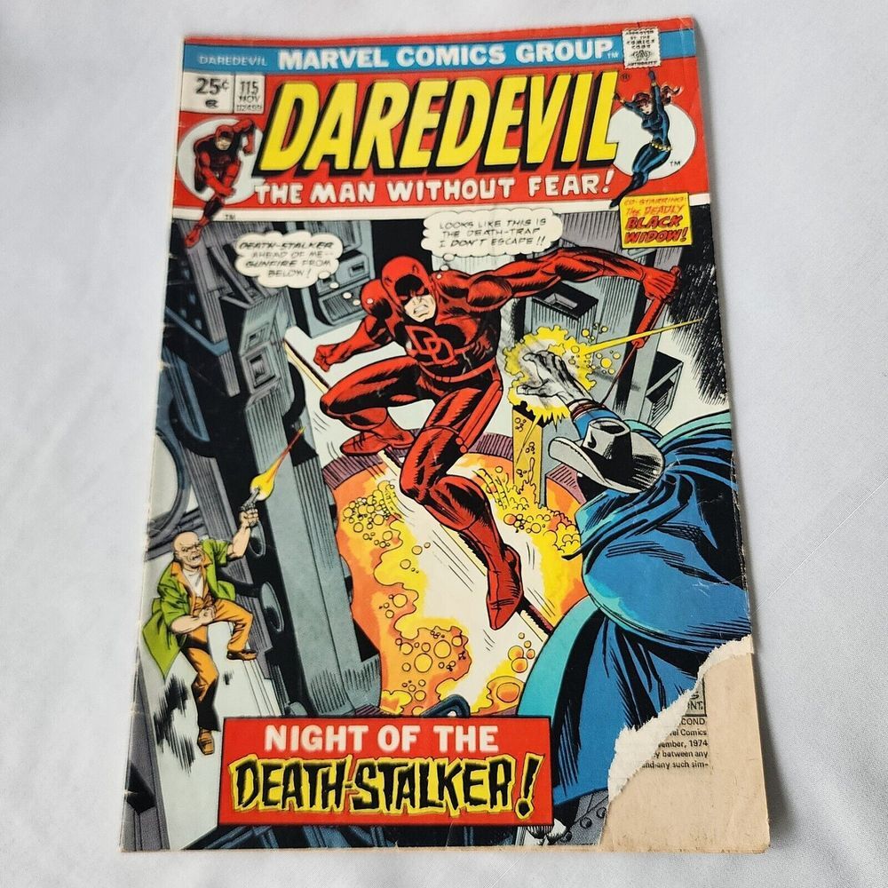 Daredevil #115 Nov 1974 Marvel‎ Comics Death Stalks the City Cover Ross Andru